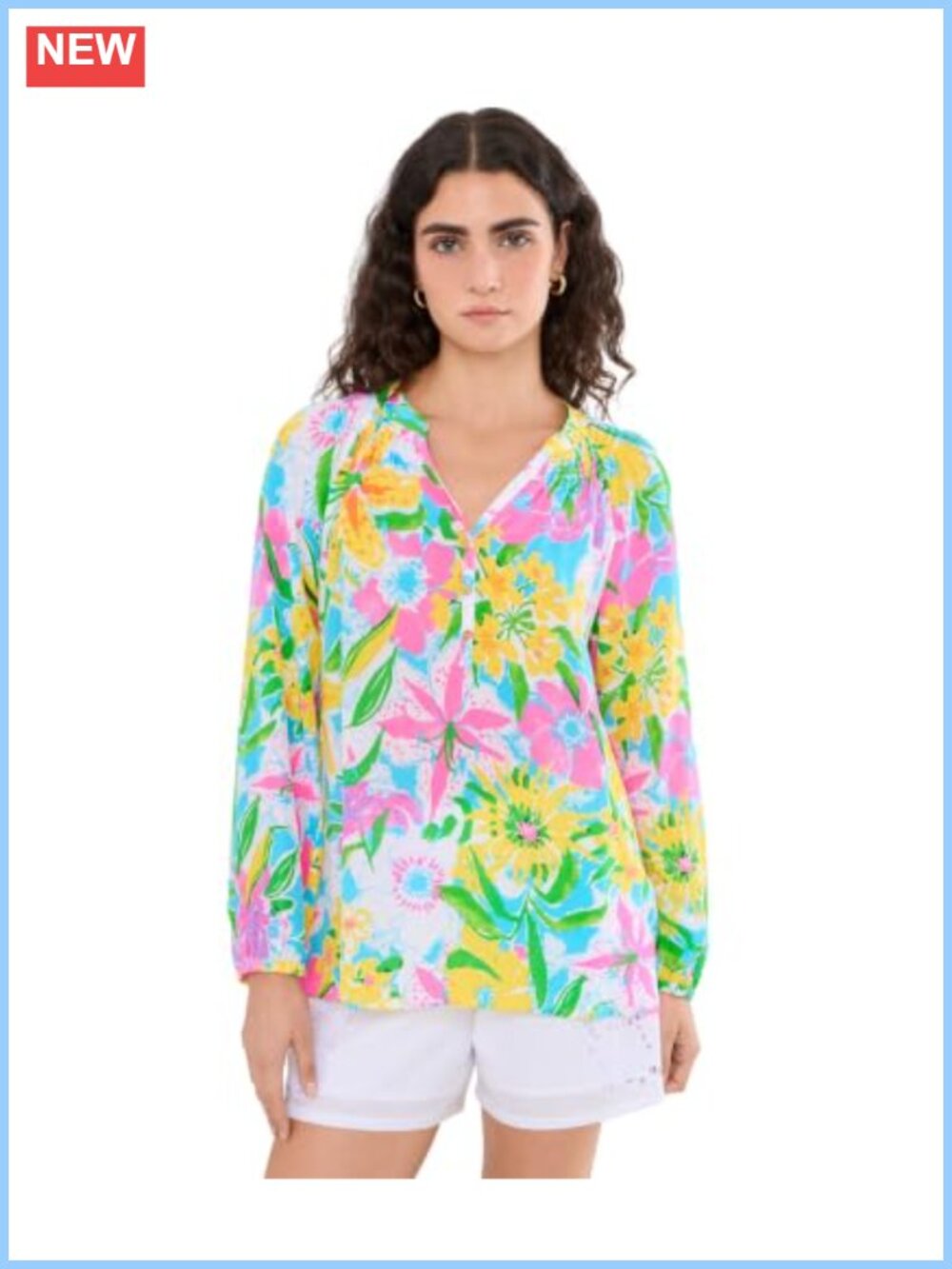 Women's Silk Bracelet Sleeve Easy Fit Pullover Blouse Long Sleeve 28"